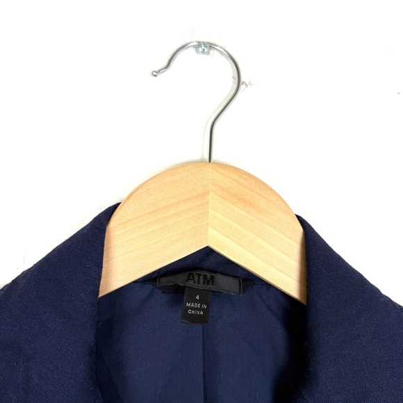ATM linen boy blazer in ink - Picture 5 of 9